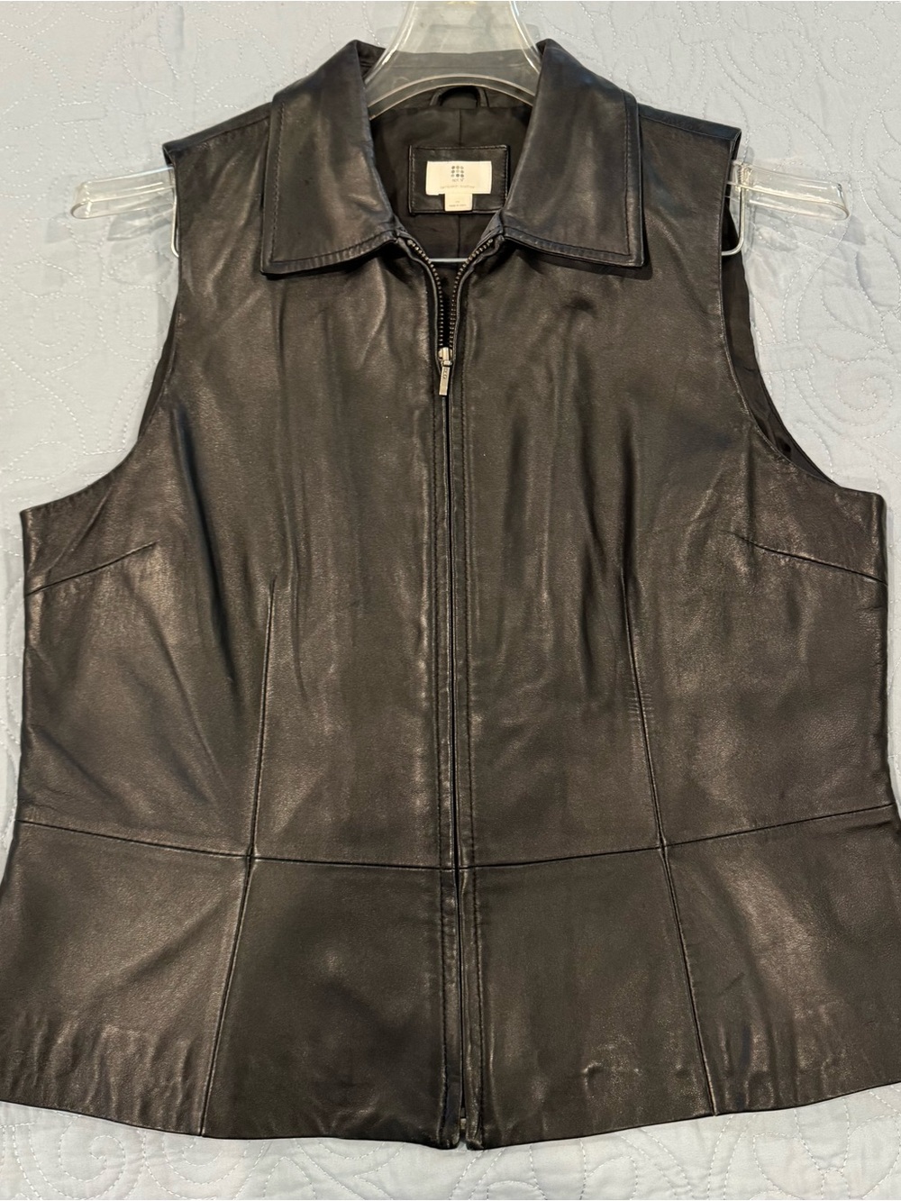 Apt. 9 Black Lambskin Leather Vest